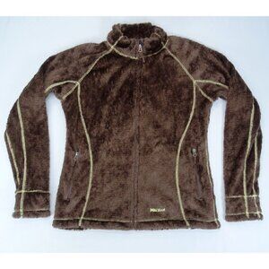 FLAW** Marmot Polartec Fleece Full Zip Jacket Women Sz XL Hiking Outdoor Camping